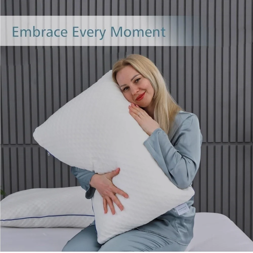 Brand New Shredded Memory Foam Pillow Adjustable Queen Hypersoft Microgel Fiber